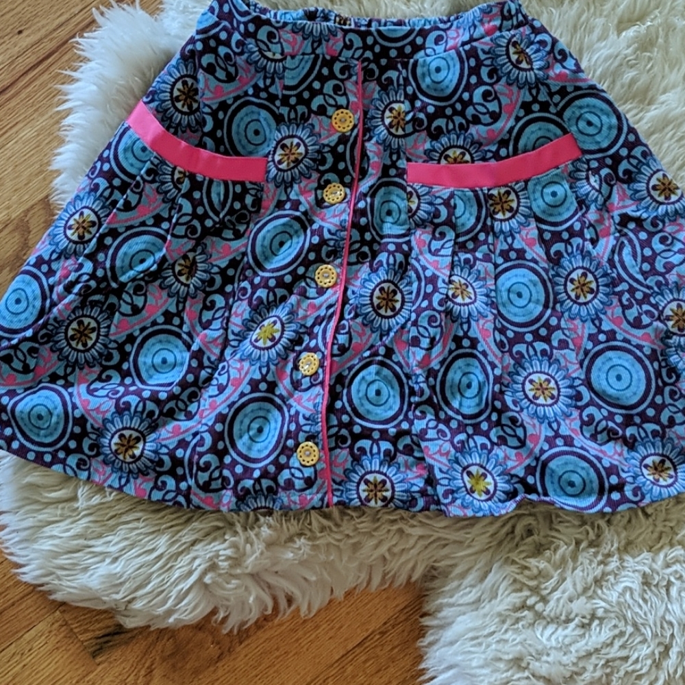 Matilda Jane bright floral corduroy skirt